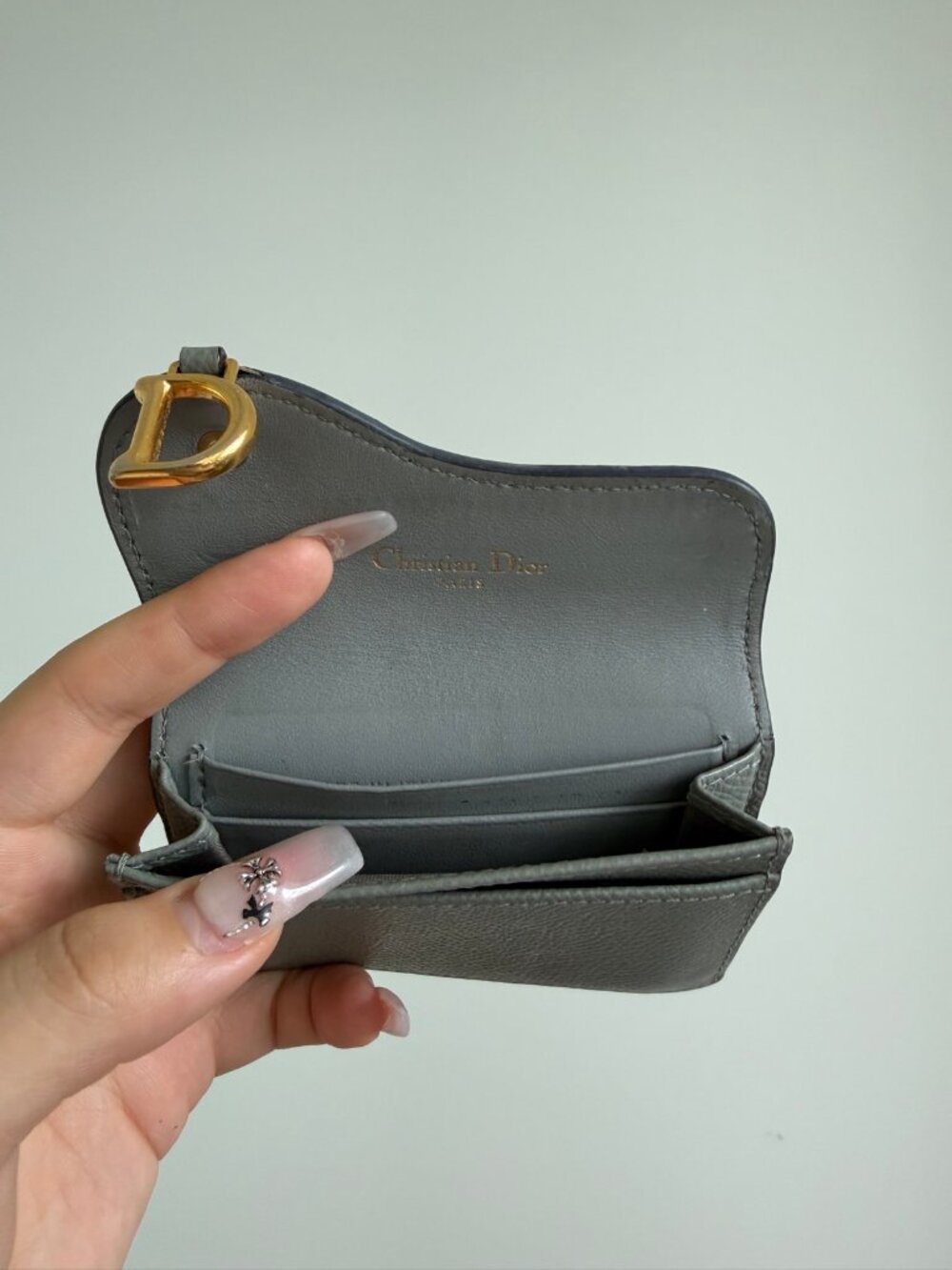 Dior Saddle Bloom Card Holder Grey - Picture 6 of 6